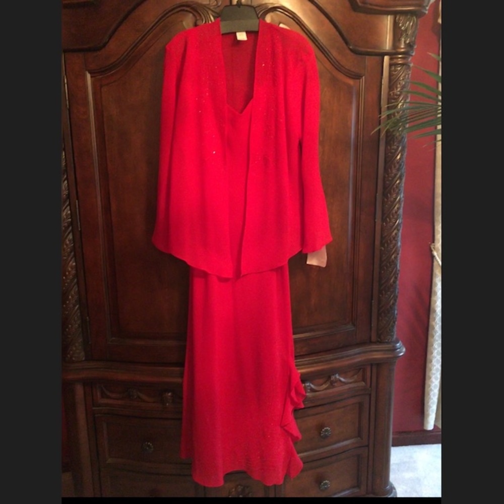 Red dress with jacket